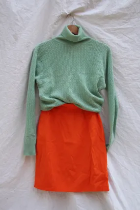 90s Orange Pencil Skirt - 26