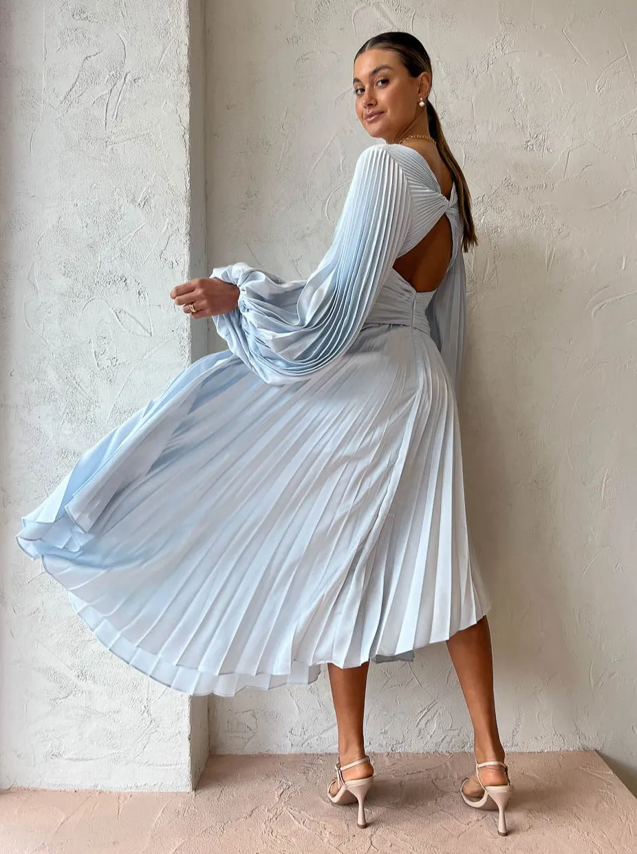Acler Palms Dress in Sky Blue