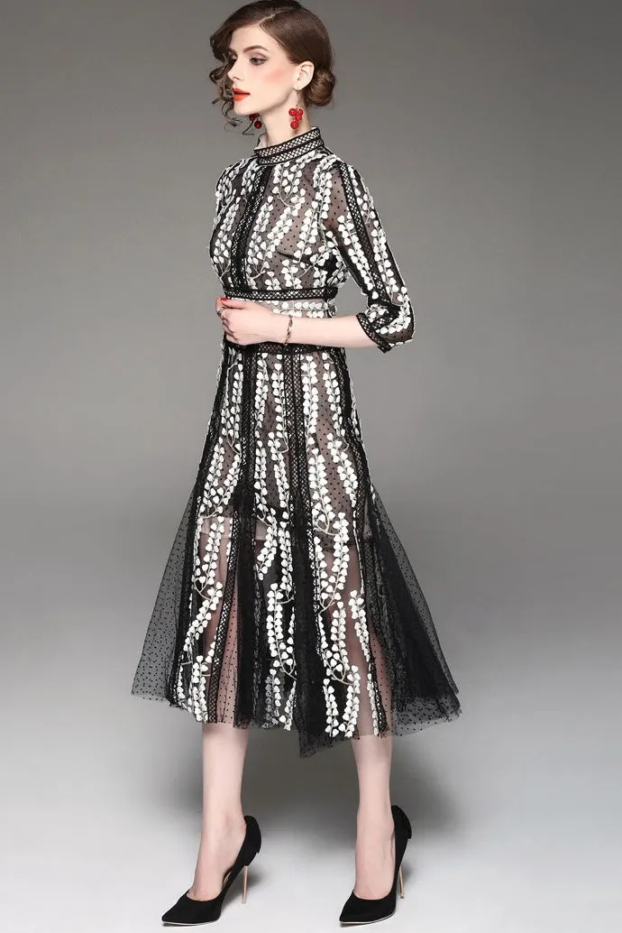 All Embroidered Lace Dress