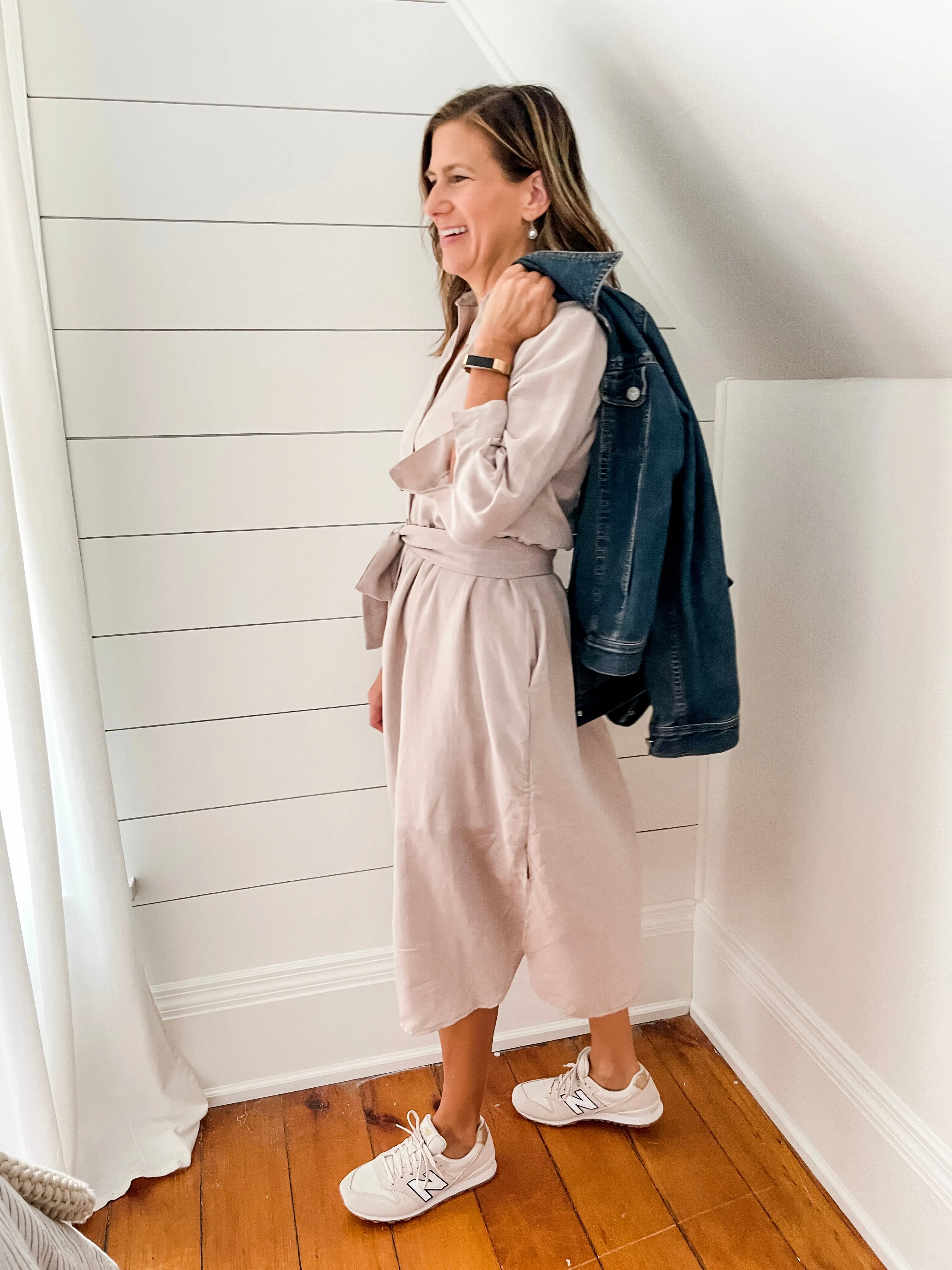 Belted Midi Shirt Dress