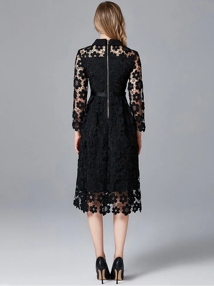 Black All Over Lace Dress