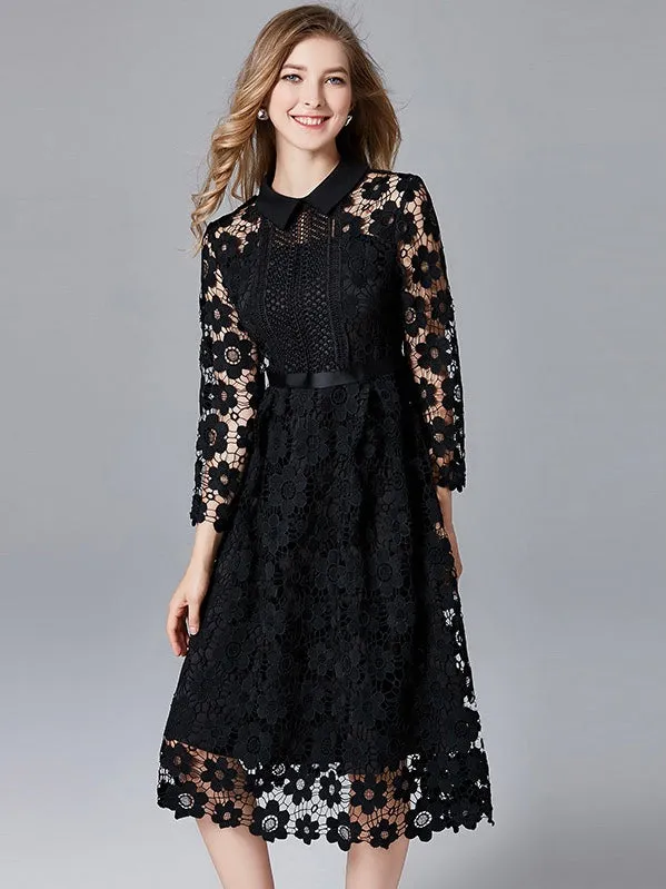 Black All Over Lace Dress