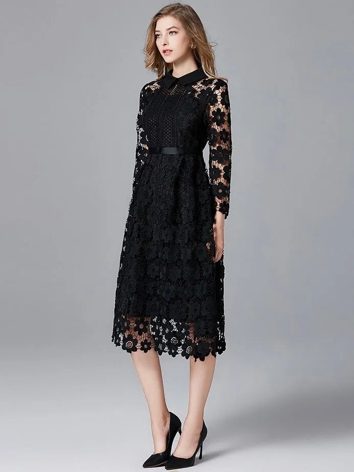 Black All Over Lace Dress