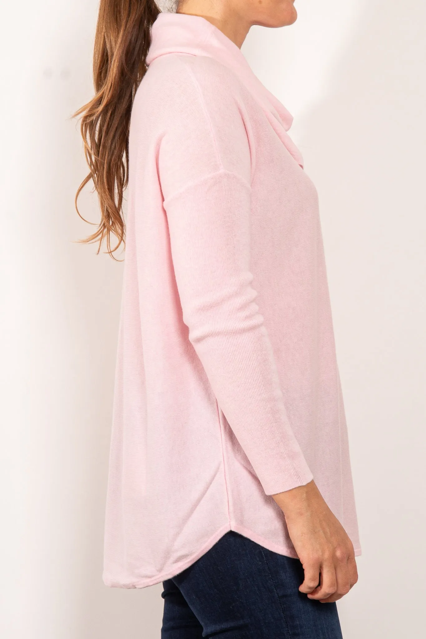 Bridge & Lord Curved Hem Cowl Neck Jumper