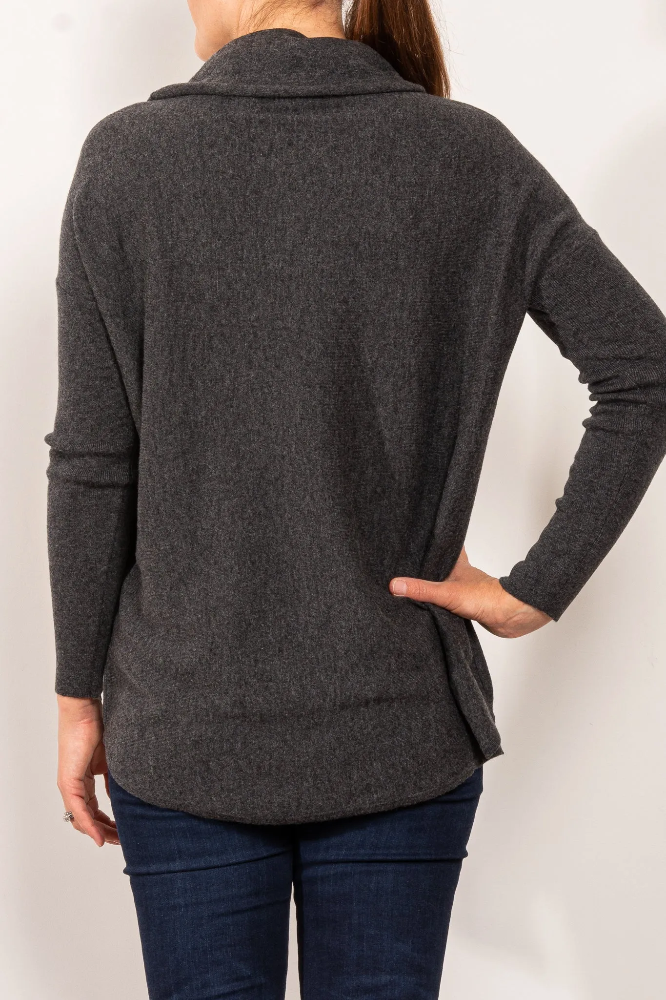 Bridge & Lord Curved Hem Cowl Neck Jumper