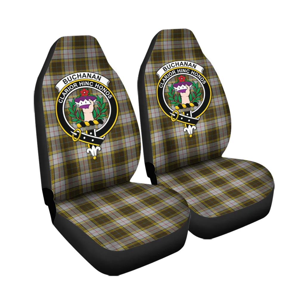Buchanan Dress Tartan Car Seat Cover with Family Crest
