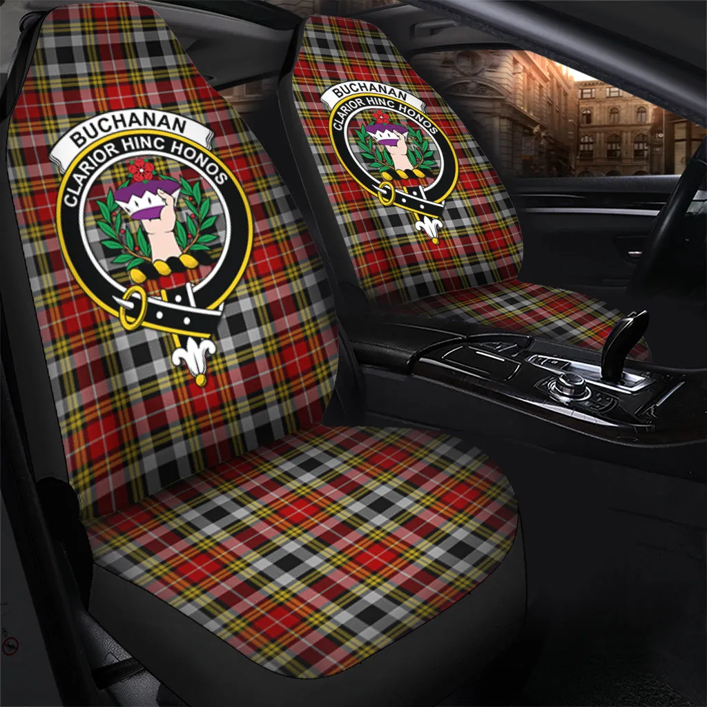 Buchanan Old Dress Tartan Car Seat Cover with Family Crest