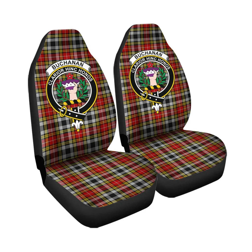 Buchanan Old Dress Tartan Car Seat Cover with Family Crest