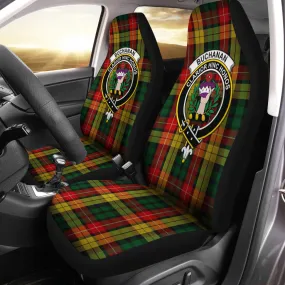 Buchanan Tartan Car Seat Cover with Family Crest