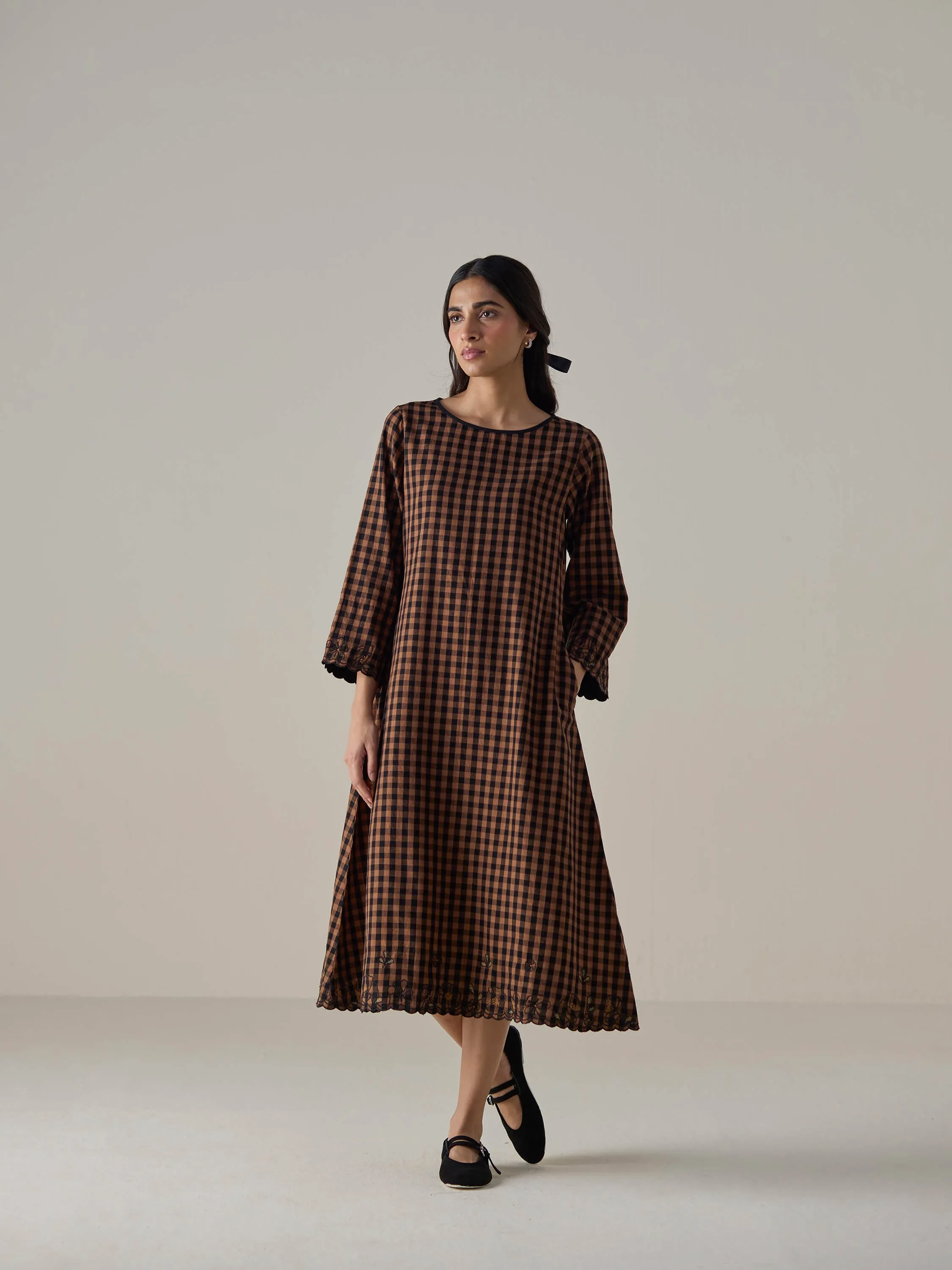 Cherry Wood Midi Dress