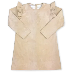 Evelyn Dress Long Sleeve - Alexandria Khaki Cord