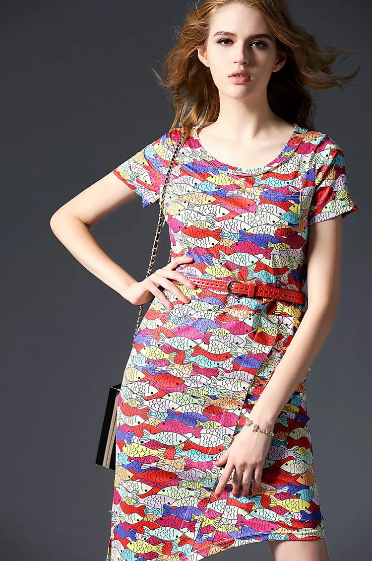 Fish Print Dress