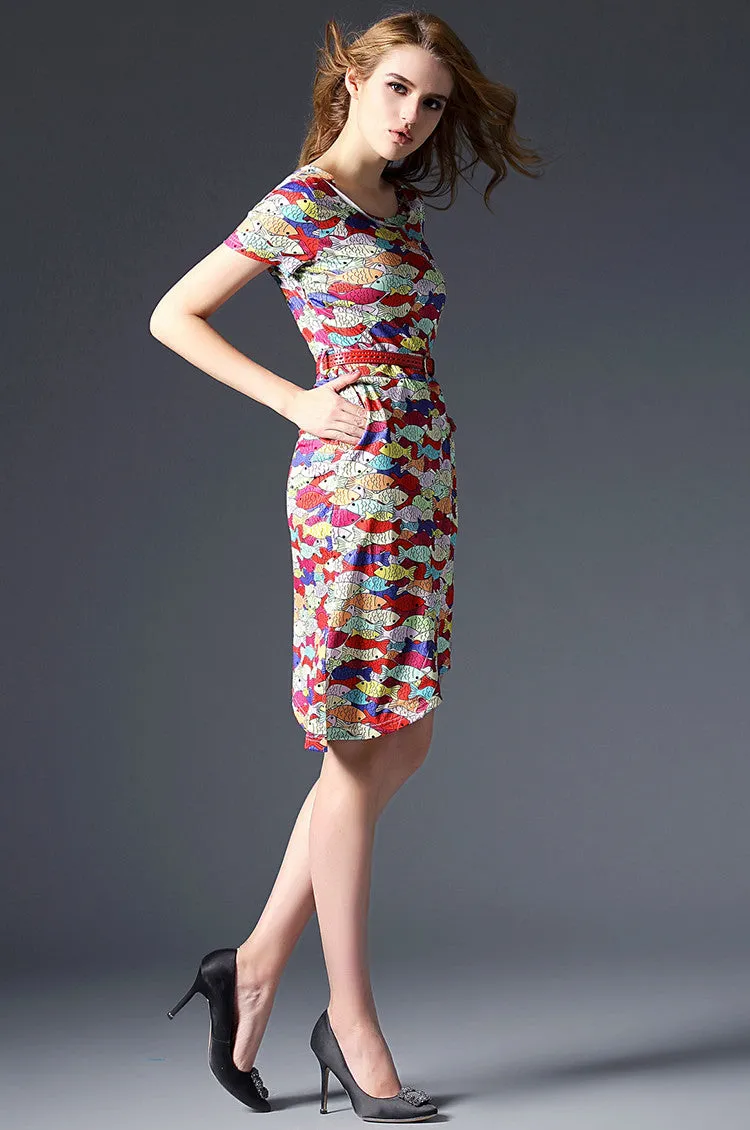 Fish Print Dress