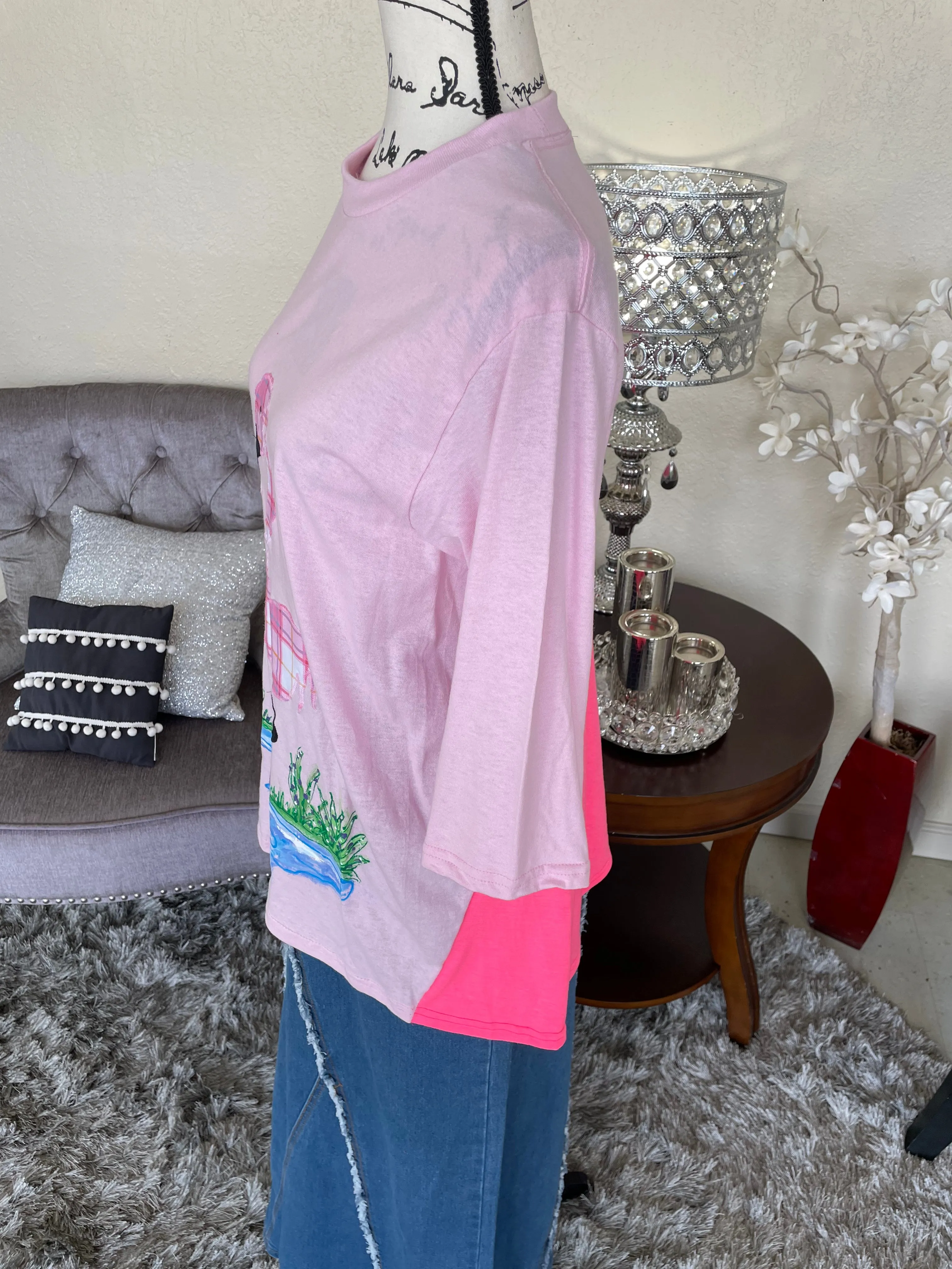 Flamingo Painted Tee