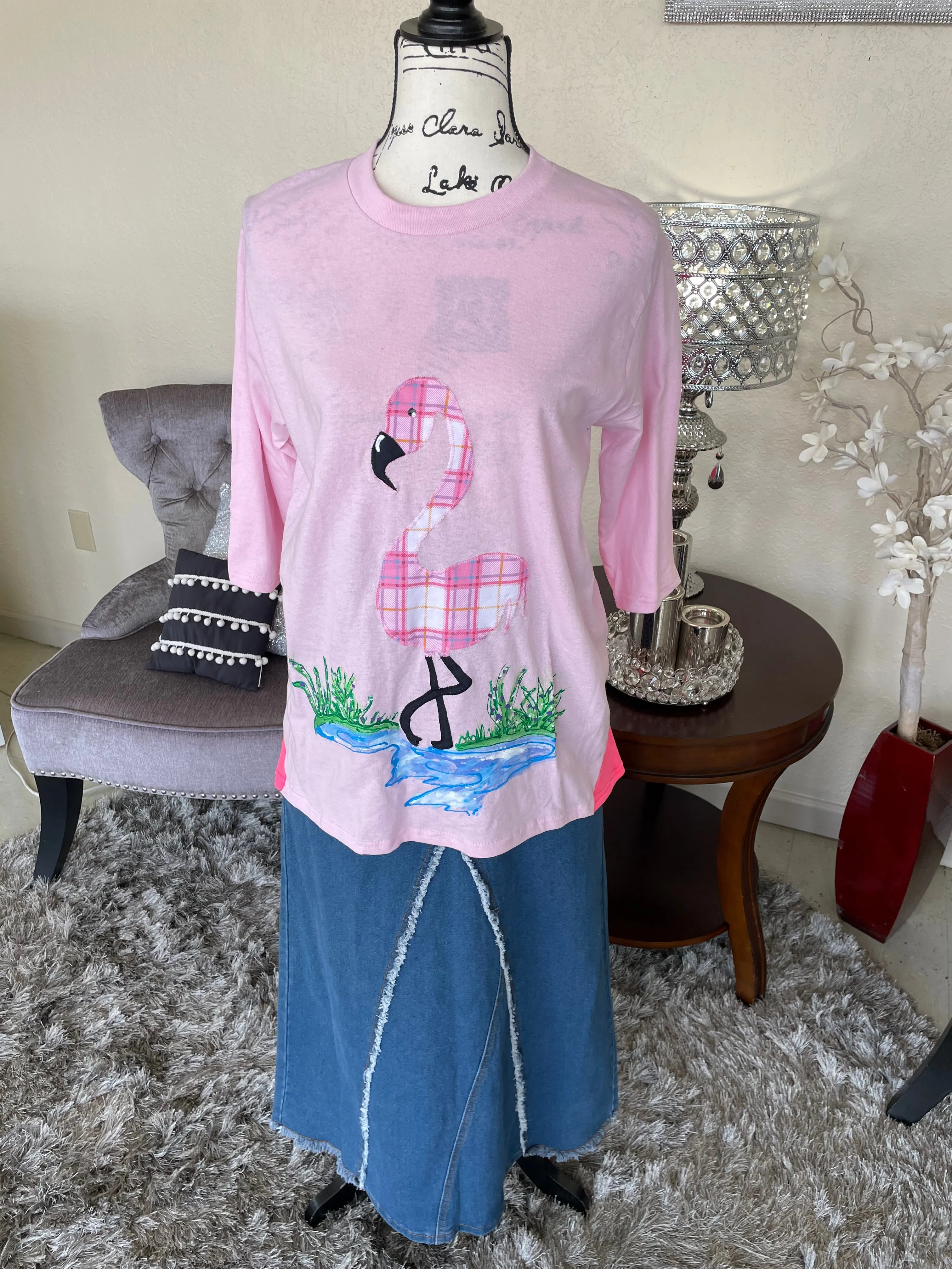 Flamingo Painted Tee