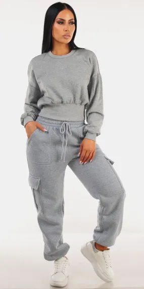 Fleece Cargo Sweatpants Combo