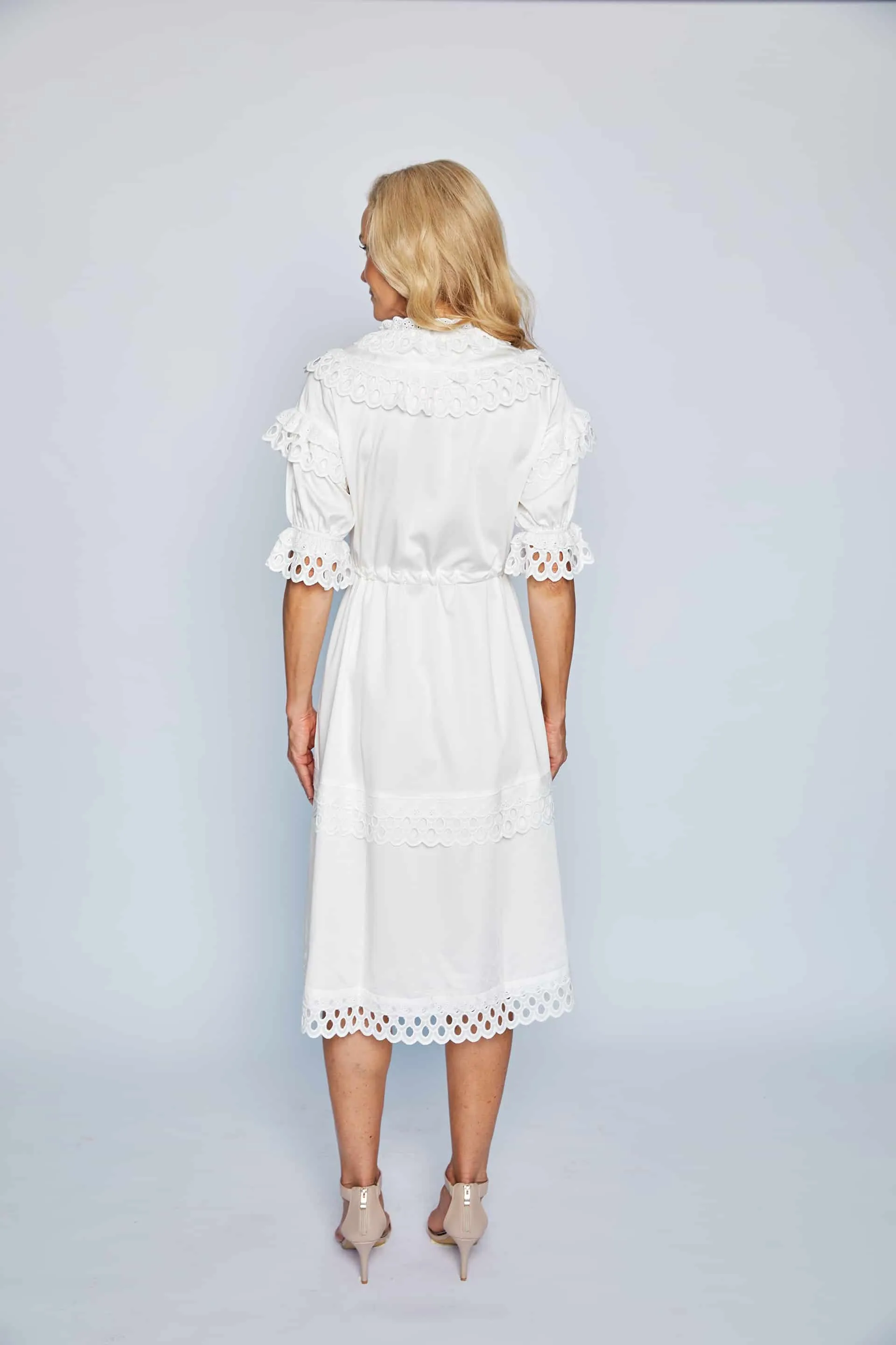 Gloria Midi Dress - White