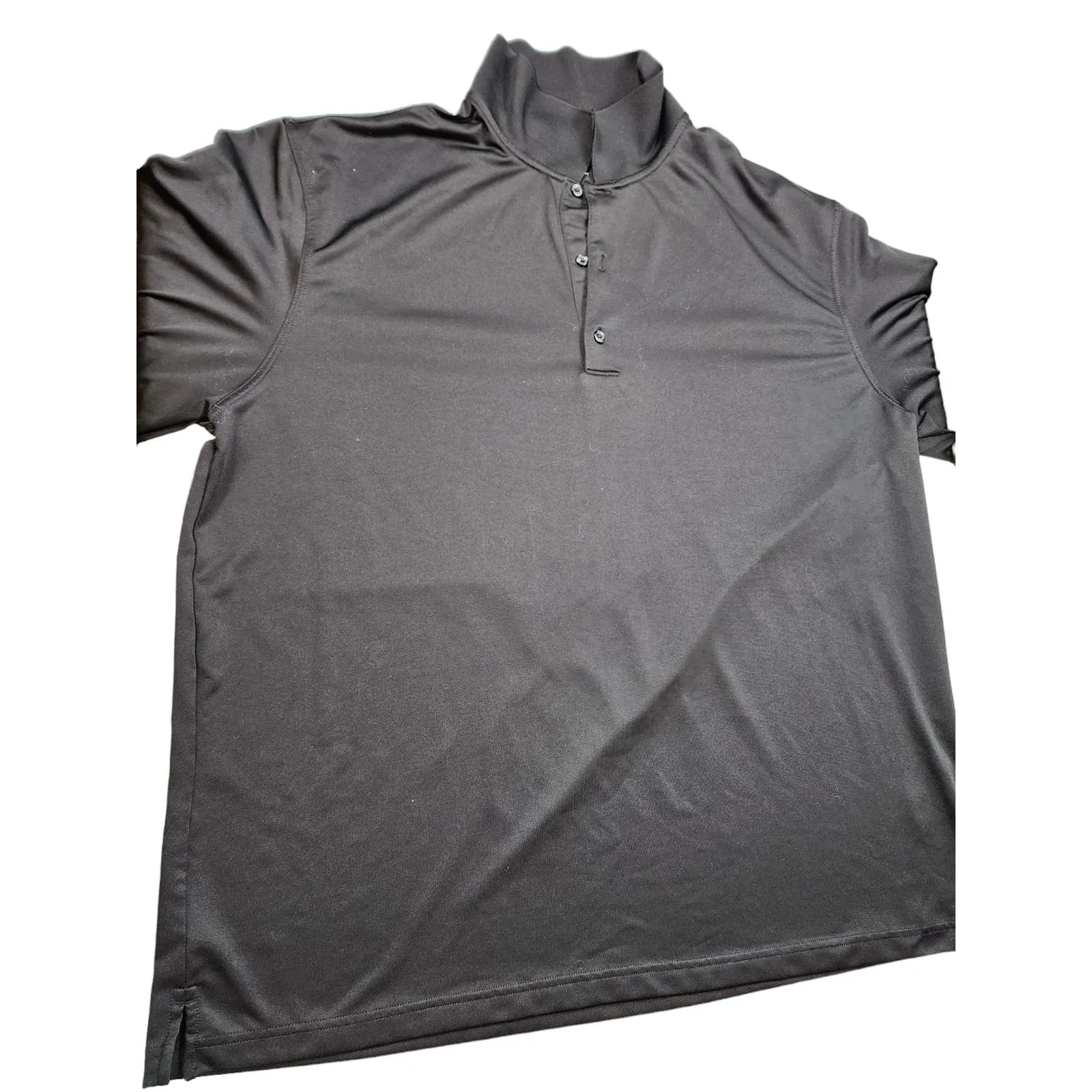 Greg Norman Polo Golf Shirt Mens XXXL 3XL Play Dry Long Sleeve Pullover Black