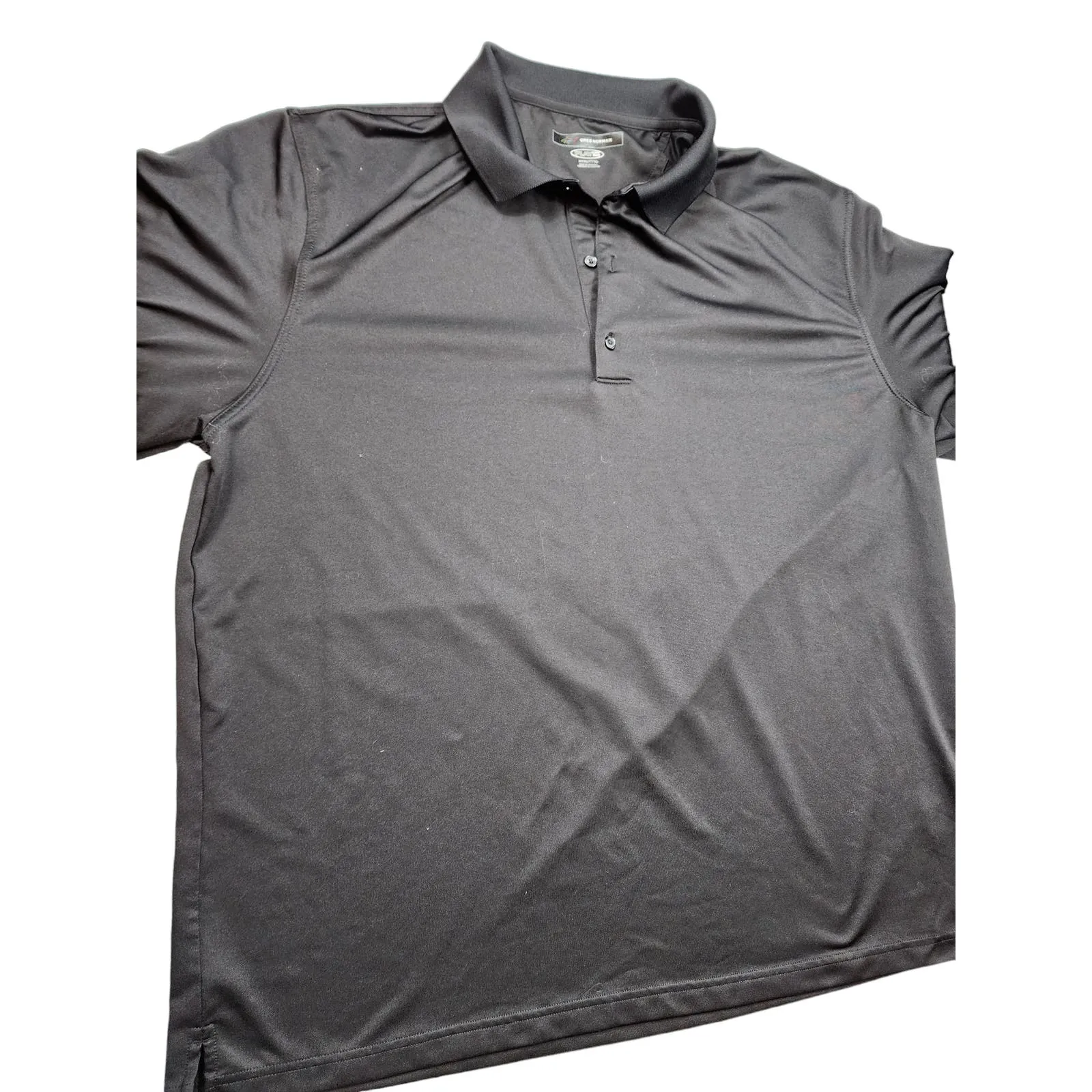 Greg Norman Polo Golf Shirt Mens XXXL 3XL Play Dry Long Sleeve Pullover Black