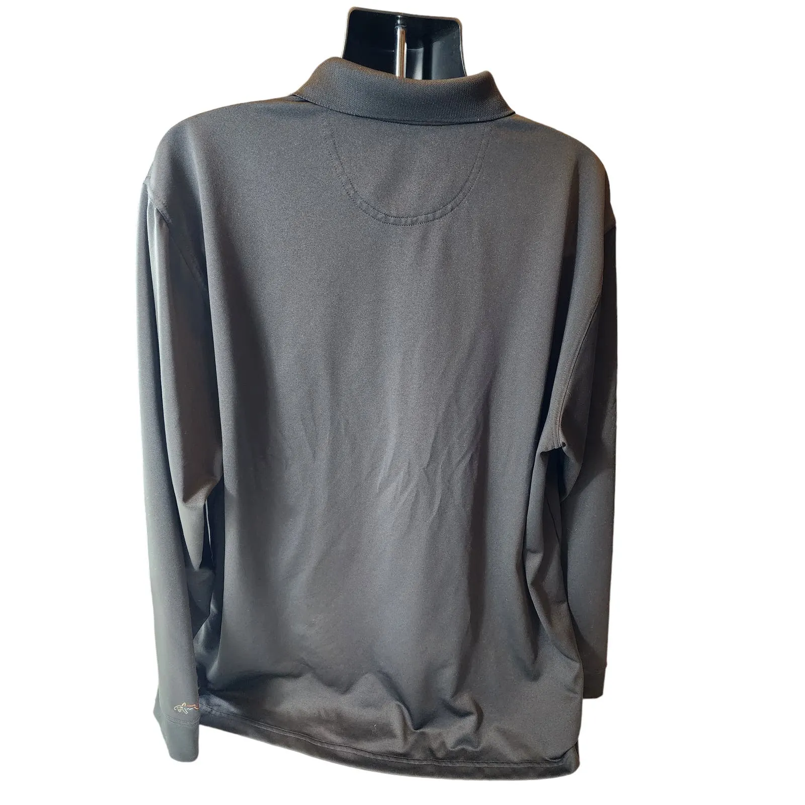 Greg Norman Polo Golf Shirt Mens XXXL 3XL Play Dry Long Sleeve Pullover Black