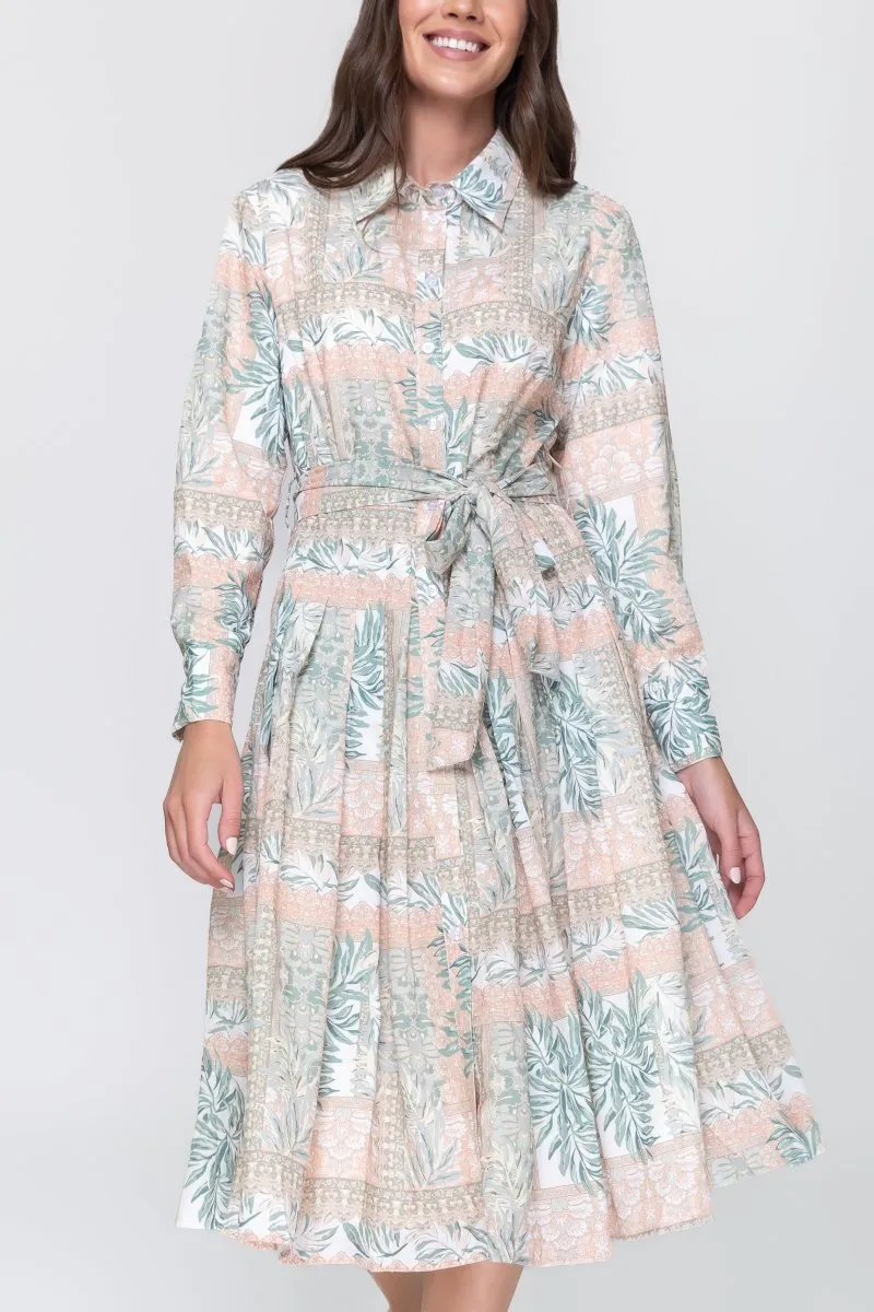 JADE DRESS (GREEN PATTERN)