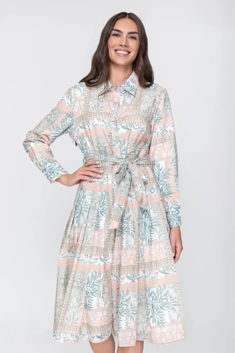 JADE DRESS (GREEN PATTERN)