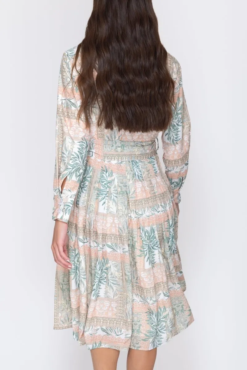 JADE DRESS (GREEN PATTERN)