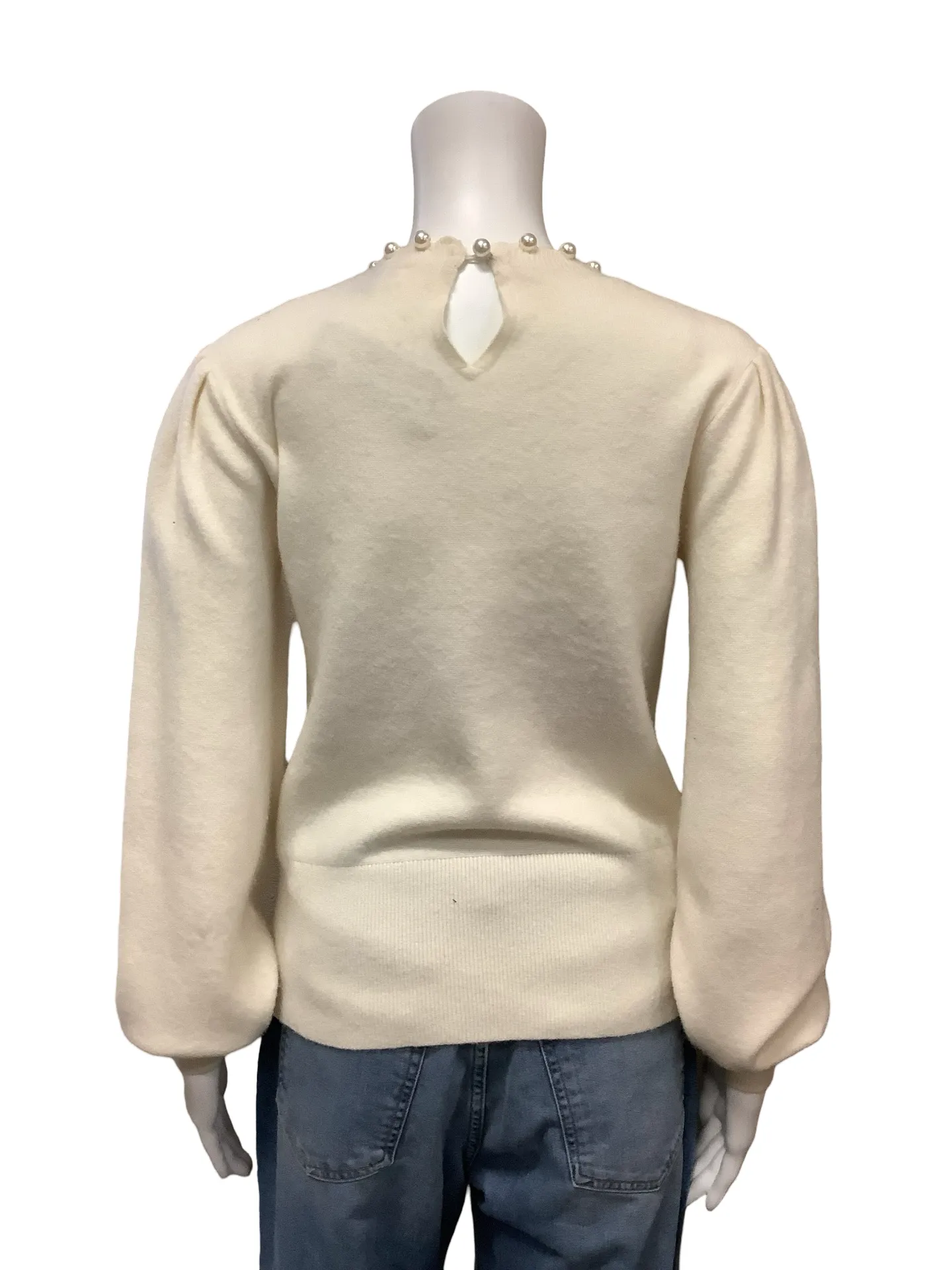 Kate Spade Pearl Crew Neck Sweater Neutral Size: S