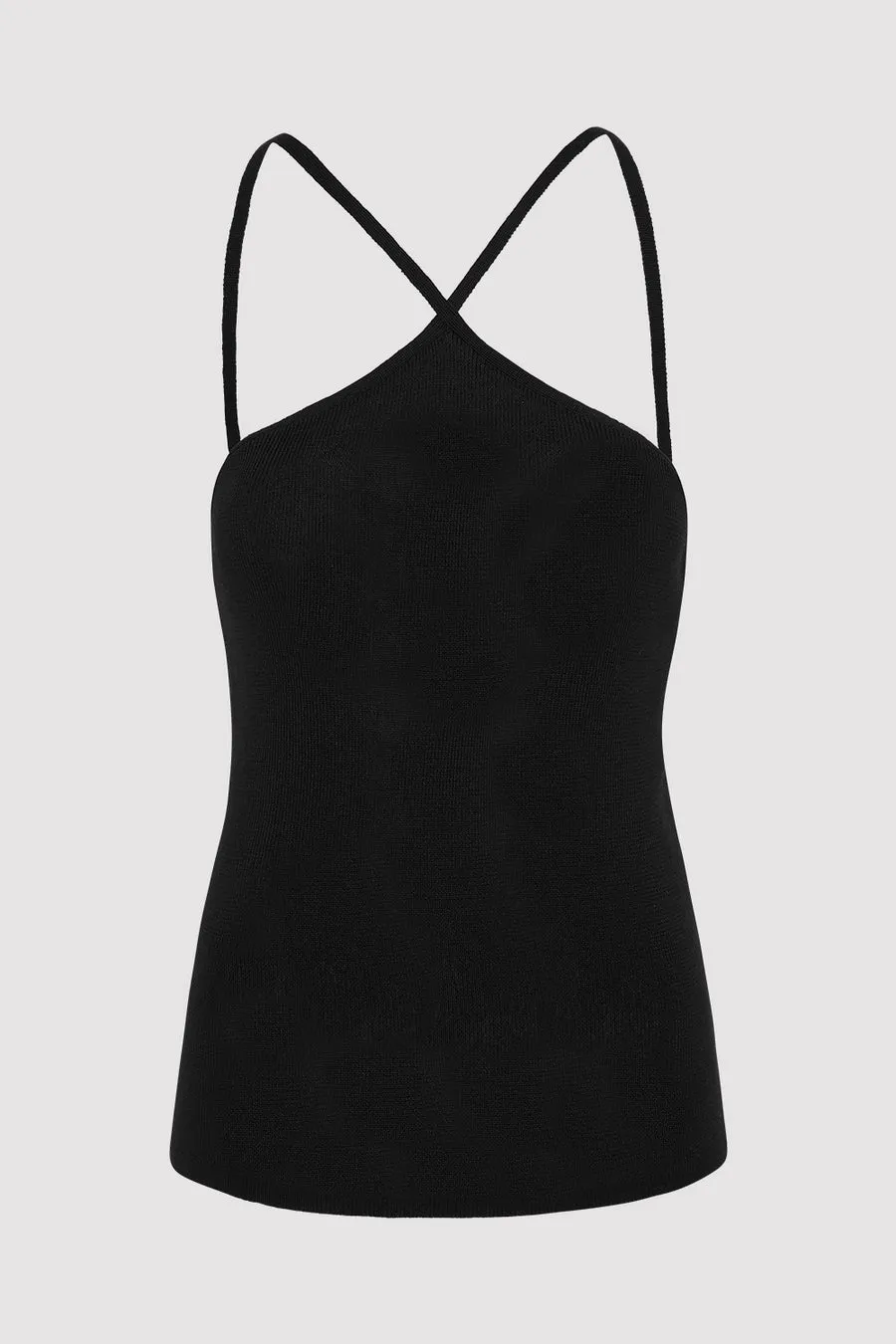 Knit Black Halter Top