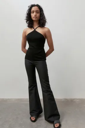 Knit Black Halter Top