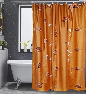 Kuber Industries Shower Curtain & Bathmat Set | Non-Slip Bath mats for Bathroom | Easy-Slide Curtains | Polyester Curtain or Bathmat for Bath Décor | XTL359-3T | 18 Pcs Set | Multicolor