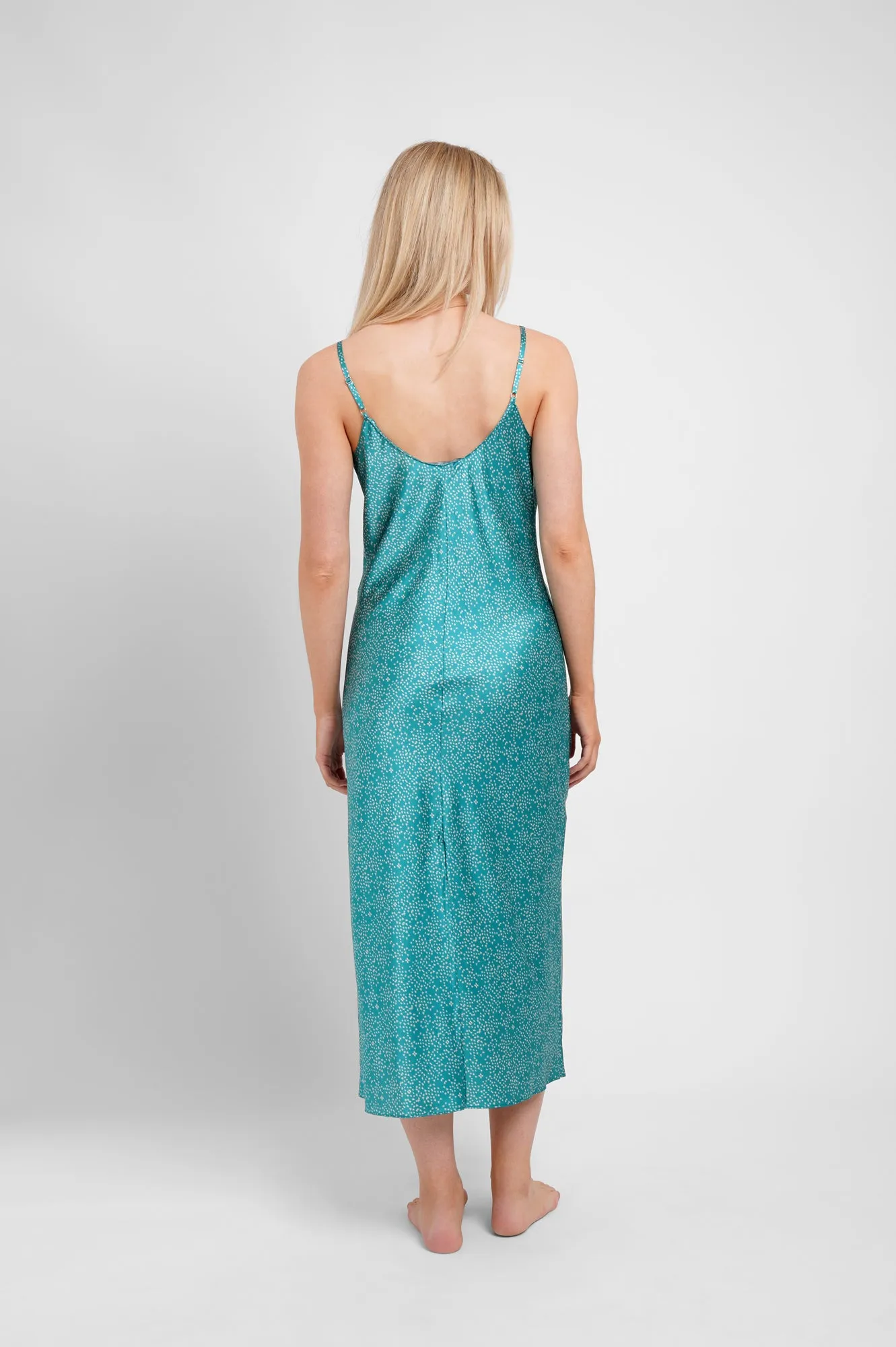 Midi Slip / "Teal Stars"