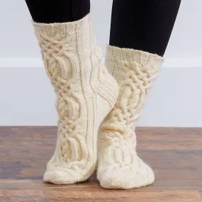 Patons Cables And Ribs Knit Socks