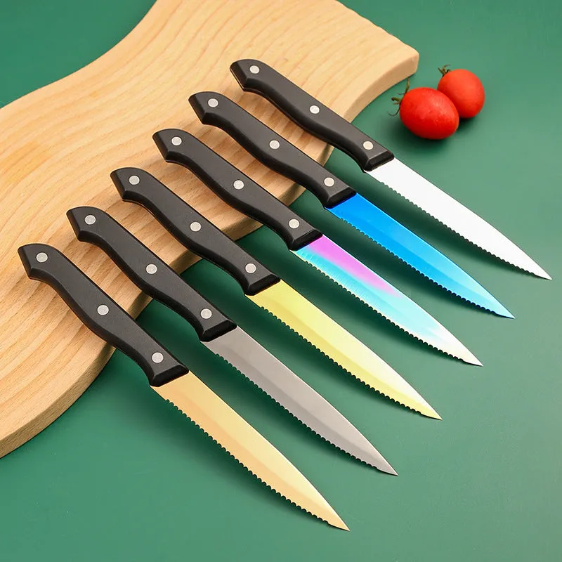 Stainless Steel Tableware Set for 8 People 48-Piece Set Western Food/Steak Knife, Fork and Spoon Six Components