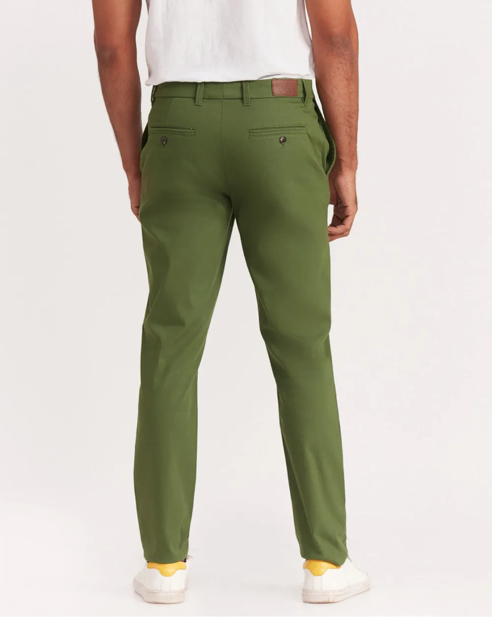 Tapered Fit Luxe Chinos - Chive Green